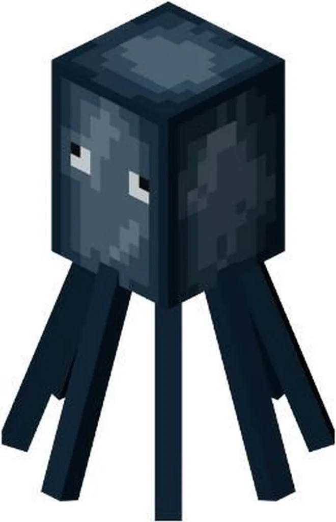 JAZWARES Tintenfisch Minecraft Plüsch | Plüsch | 19CM | Stefan | Oktopus | Minecraft Grundgestein | Minecraft-Dungeons | Blockspiel | TNT | Taschenausgabe – Bild 2