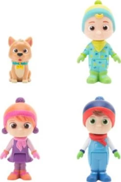 JAZWARES CoComelon - Familie 4er Figuren-Set - Winter