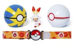 JAZWARES Pokémon - Clip'n'Go Poké Gürtel Set - Flottball, Premierball & Hopplo