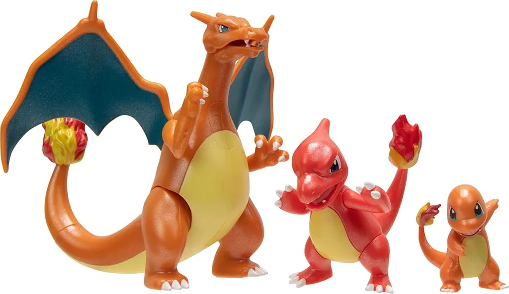 Jazwares PKW2777 - Pokémon - Select Entwicklungs Multipacks - Glumanda #1, Glutexo, Glurak – Bild 5