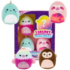 JAZWARES Squishville Mini Plüschtier Kuscheltier Squishmallow 4-pack Jungle Squad