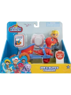 Jazwares Spielwaren Dino Ranch Fahrzeug Jon & Blitz' Streitwagen Actionfiguren Actionfiguren