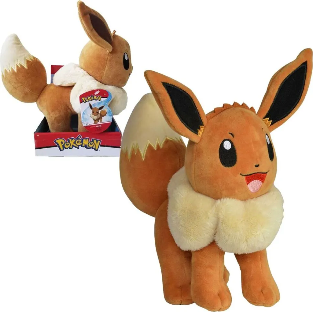JAZWARES Pokemon - Plüschfigur (30cm) , Charakter :Evoli – Bild 4