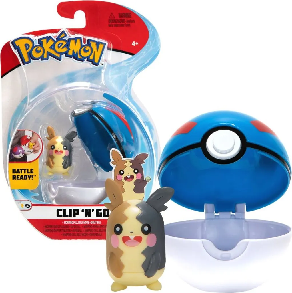 JAZWARES Pokémon - Clip´n Go - Morpeko & Superball – Bild 3