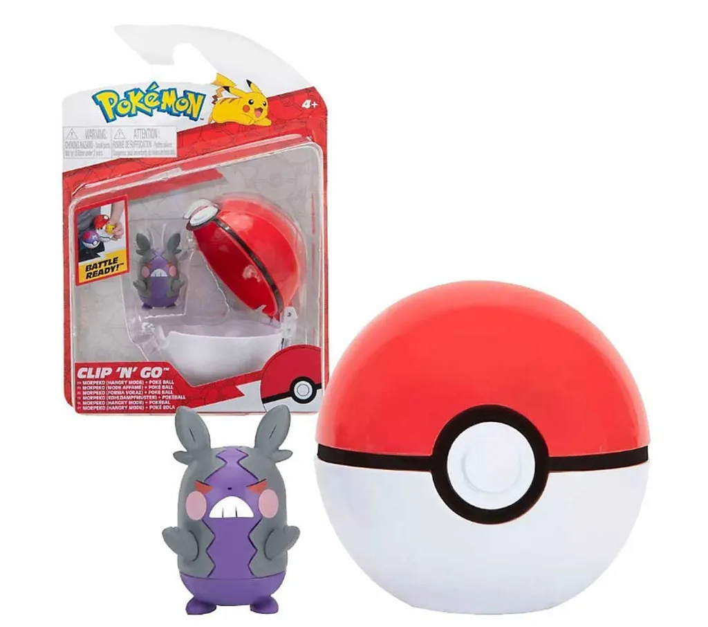 JAZWARES Pokémon - Clip'n Go Set Wave 10, Charakter :Morpeko (Hangry) + Pokéball – Bild 2