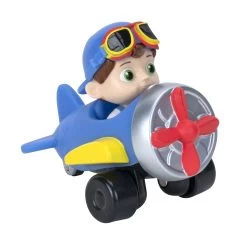 JAZWARES CoComelon Mini Fahrzeuge Zum Sammeln Ca. 9cm - Blaues Flugzeug