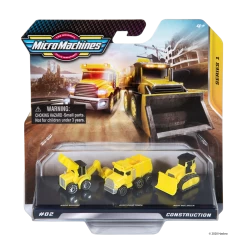 JAZWARES MicroMachines Starter-Pack Serie 1 #02 Baustelle (Bagger / Kipper / Bulldozer)
