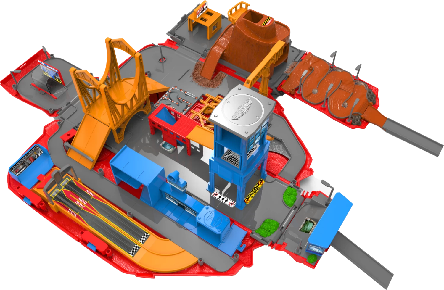 JAZWARES MicroMachines Super-Van-City Riesige Spielstadt Inkl. 3 Fahrzeuge Ca. 60x60 Cm – Bild 4