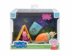 JAZWARES Peppa Pig Spielset Übernachtung Im Zelt Mit 2 Figuren Und Zubehör PEP0559