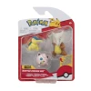 Jazwares PKW2350 Pokemon Battle Figuren 3er Set - Feurigel + Pummeluff + Knogga