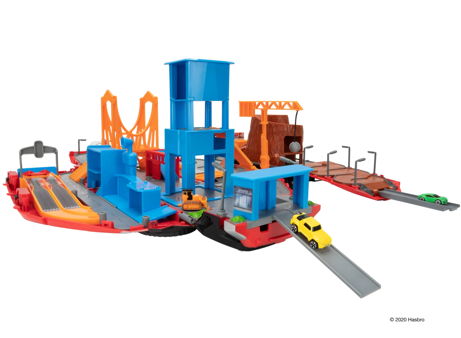 JAZWARES MicroMachines Super-Van-City Riesige Spielstadt Inkl. 3 Fahrzeuge Ca. 60x60 Cm – Bild 2