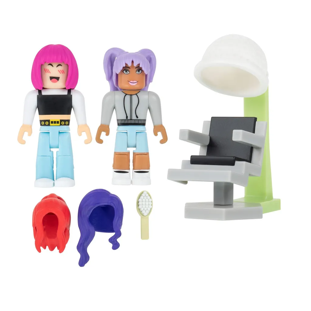 JAZWARES Roblox Mix & Match 2 Figuren Mit Zubehör - Brookhaven: Hair & Nails ROG0235 – Bild 2
