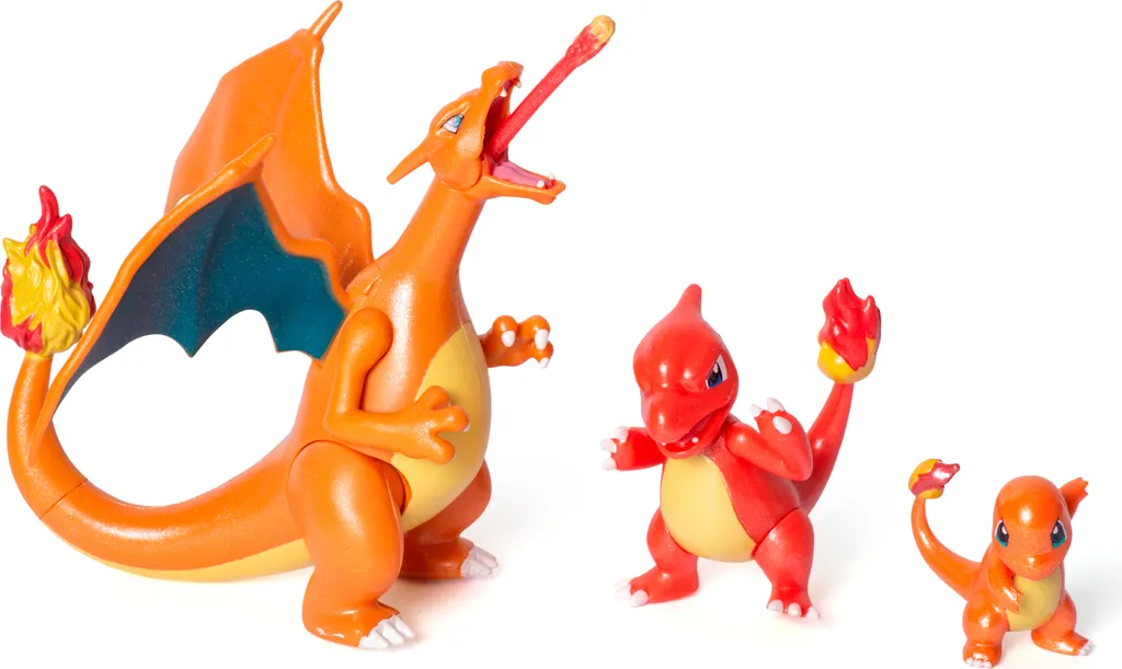 Jazwares PKW2777 - Pokémon - Select Entwicklungs Multipacks - Glumanda #1, Glutexo, Glurak – Bild 2