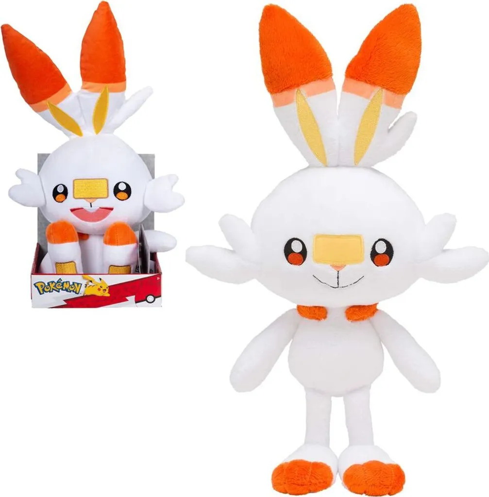 JAZWARES Pokemon - Plüschfigur - Wave 7 (30cm) , Charakter :Hopplo – Bild 3
