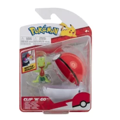 Jazwares PKW0156 Pokemon Figur + Pokeball Clip'n'Go - Geckarbor