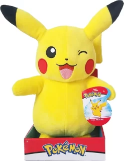 JAZWARES Pokemon - Plüschfigur - Wave 7 (30cm) , Charakter :Pikachu Zwinkernd