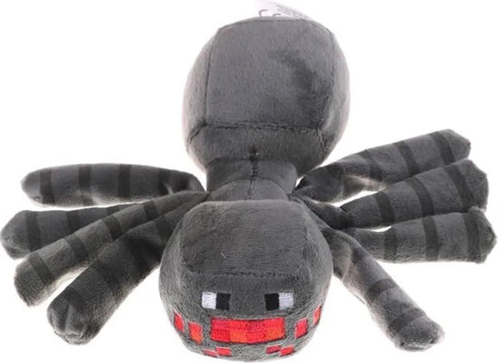 JAZWARES Minecraft Plüschtiere 6er Set - Plüsch - Spielzeug - Spider/Enderman/Creeper/Schwein/Tintenfisch/Katze - Ca. 22 Cm – Bild 4