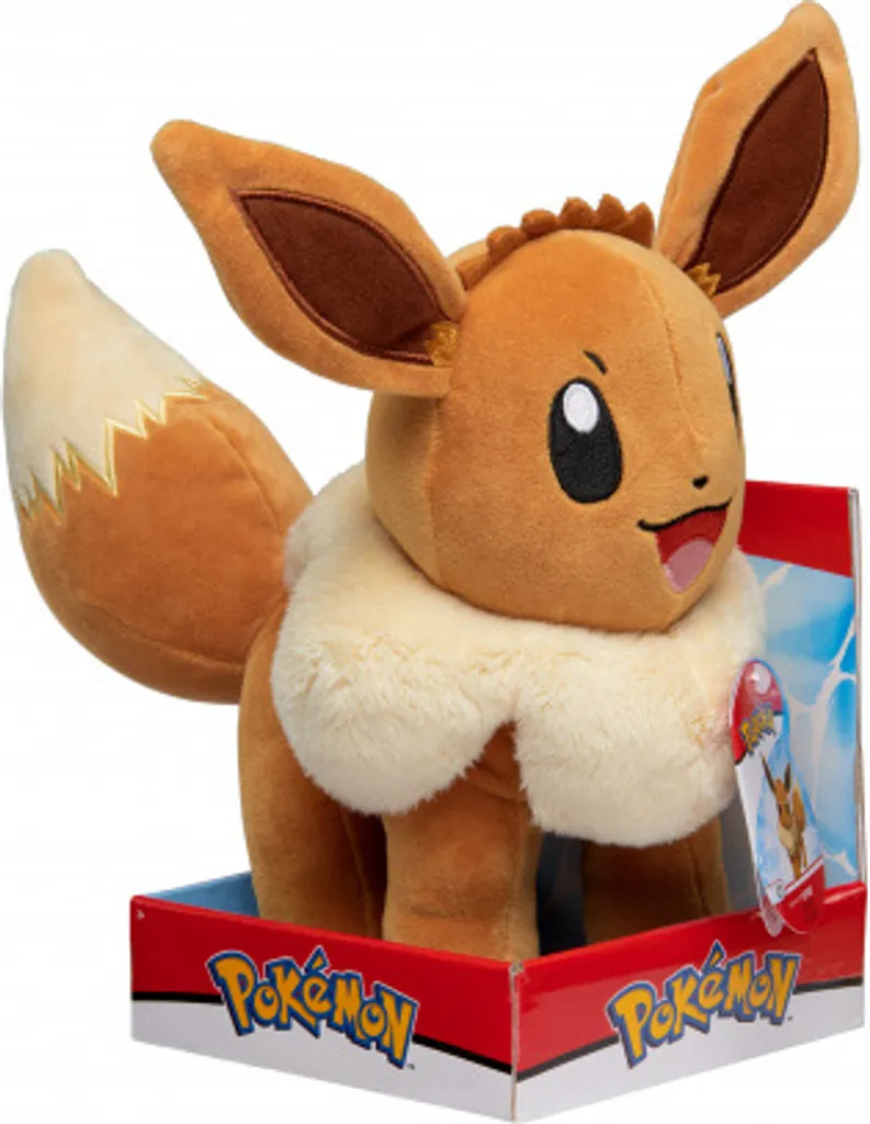 JAZWARES Pokemon - Plüschfigur (30cm) , Charakter :Evoli – Bild 5