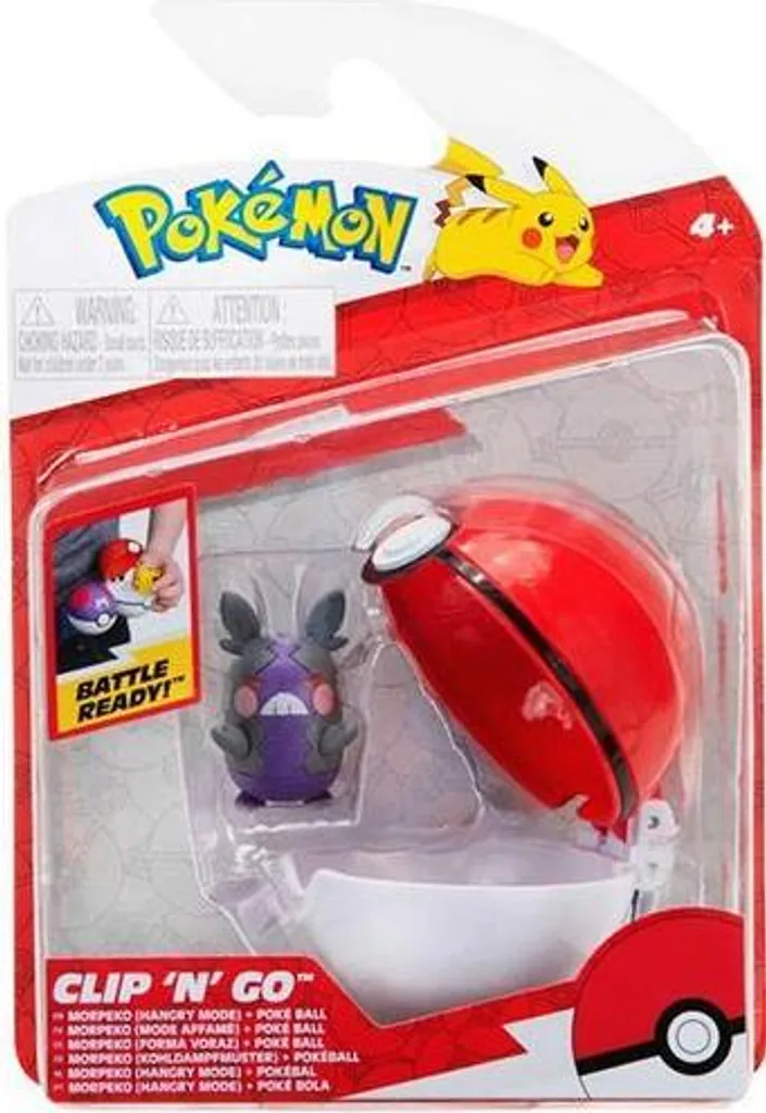 JAZWARES Pokémon - Clip'n Go Set Wave 10, Charakter :Morpeko (Hangry) + Pokéball – Bild 3