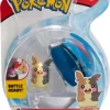JAZWARES Pokémon - Clip´n Go - Morpeko & Superball