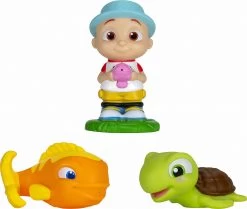 JAZWARES CoComelon - Badespaß Freunde JJ, Fisch & Schildkröte